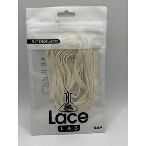 LACE LAB Unisex White Flat Shoe Laces SZ 54"